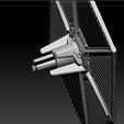 ScreenShot171.jpg Star Wars .stl Tie Fighter and Spare Parts .3D action figure .OBJ Kenner style.