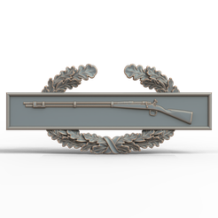 1445.-Combat-Infantry-Badge-1st-Award-Badge.png Modèle 3D Fichier STL pour CNC Router Laser & 3D Printer 1445. Insigne d'infanterie de combat 1er insigne de récompense