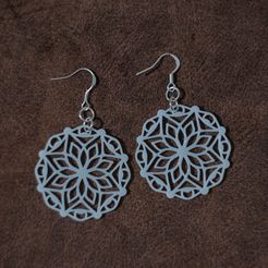 DSCF8644.jpg Archivo STL Pendientes Mandala 65・Diseño de impresora 3D para descargar