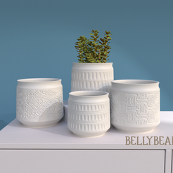 PotBoho_Bundle_B.png (BUNDLE SET B) Boho Decorative Planter Set