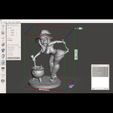 Witch_OverallDimensions01.JPG Witch Pinup - Cauldron 3D print model