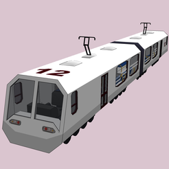 0.png METRO TRAIN RAIL VEHICLE ROAD 3D MODEL Train