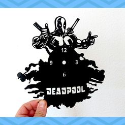 311201cc9c851295e539cab1bccecbac_display_large.jpg Free STL file Reloj DEADPOOL・3D printing template to download