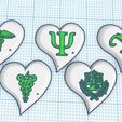 Coração-Simbolos1.jpg Corações com símbolos Alto Relevo Nutrição, Fisioterapia, Psicologia, Enfermagem e Medicina