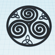 triskelion-holy-trinity-silhouette-1.png Triquetra symbol, Holy Trinity or triskelion, Celtic symbol of Eternity, Trinity symbol keychain, spiritual wall art decor, fridge magnet, pendant