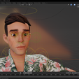 Capture.png Cartoon Man Dancing stylized human Low-poly 3D model