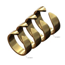 Chunky-6mm-claw-band-size6TO9-00.jpg STL file Wide claw fashion band US sizes 6to9 3D print model・3D print design to download