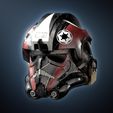 3.jpg Night Tie Fighter Pilot zombie gold | Helmet | Thrawn | Ahsoka Star Wars | 3d Print model
