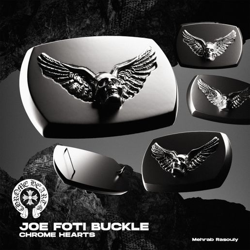 CHROME HEARTS Foti バンダナ ノベルティ　非売品 🥰 Chrome Hearts Inspired Joe Foti Winged Mahalia Buckle STL