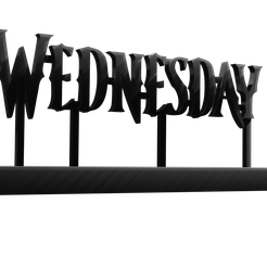 2.png Fichier STL Mercredi Titre Logo Made in blender・Modèle à télécharger et à imprimer en 3D