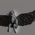 pegasus-3.png Pegasus horse with wings wall art decor STL
