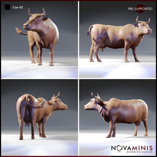 🐄 Cow 02・ 3D File for 3D printing・Cults