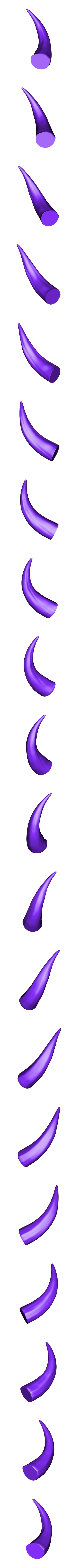 HornL.stl Hannya Mask -Satan Mask - Demon Mask for cosplay