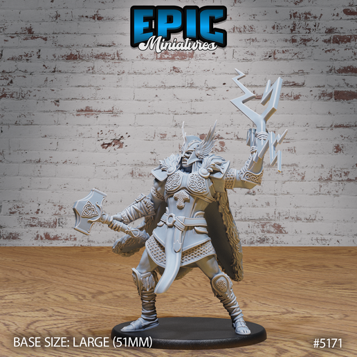 🎲 Thor Avatar Lightstrike ‧ DnD Miniature ‧ Tabletop Miniatures