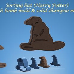 SortingHatIMG.jpg SORTING HAT (HARRY POTTER) MOLD: BATH BOMB, SOLID SHAMPOO
