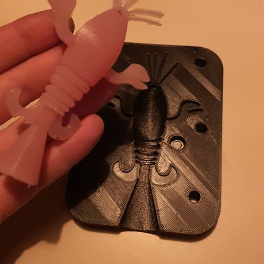 Shrimp bait mold 3D model