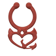 septum_fem_jewel_45_bitch v4-09.png Faux crochet nasal Faux mamelon PIERCAGE Femme Septum Barbaella Homme Non-perçage Bijoux corporels Bondage Poids femJ-45 3d print cnc