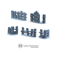 1000X1000-Gracewindale-fence.jpg STL file Modular Farm Fence・3D printable design to download