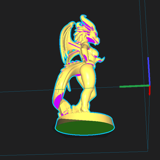 Scaly Dragon Girl - Sexy Anthro Dragon in Black Lingerie STL STL File  for 3D printingCults