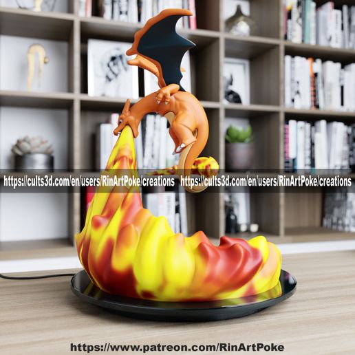 🔥 fire breathing charizard from pokemon・ STL File for ・Cults
