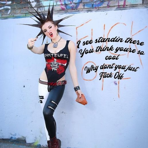 Punk girl f**k off! 3D model