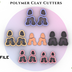 organic-wavy-bow-2.png 3D file Polymer Clay Cutter * 5 size/organic wavy bowl/eulitec/Lorren3d・3D printable model to download