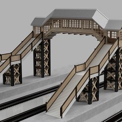 Passerelle_couverte_pour_piétons_2019-Nov-24_07-56-02PM-000_CustomizedView8332583900_jpg.jpg Файл 3D Крытый пешеходный мост HO・3D модель для печати скачать