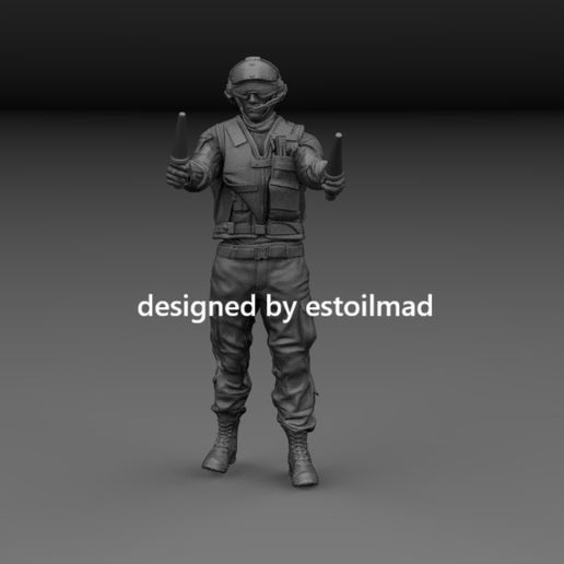 AIRCRAFT CARRIER DECK CREW v5 3D model