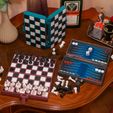 _1031944-RW2_DxO_DeepPRIME.jpg Chess / Backgammon Foldable Portable Board (Pawns Included)