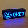 20250112_225047.jpg Easy Print Any Printer VW Golf Polo GTI MK 1 2 3 4 5 6 7 8 Rabbit Volkswagen Wolfsburg Edition LED Lightbox Desktop Wall mounted Workshop Garage Light Lamp