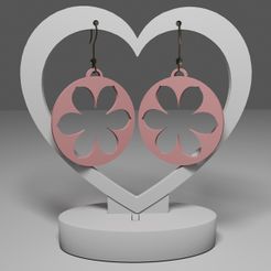 r215.jpg STL file Earrings 215 - Flower・3D printer model to download