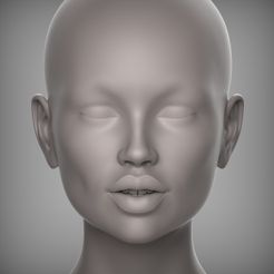 Fichier STL 4 Tête 3D Visage Personnage féminin Poupée portrait  d'adolescente Modèle 3D low-poly 🗿・Objet pour imprimante 3D à  télécharger・Cults