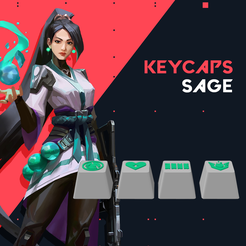 03.Sage-Cover.png STL file Sage - Valorant Keycaps・3D printing template to download