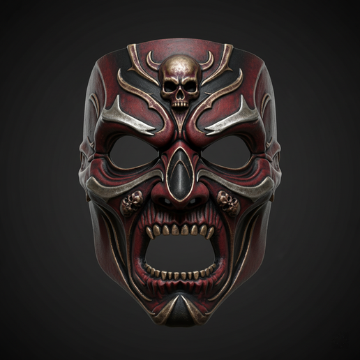 🪖 Demon Reaper Wearable Cosplay Mask Premium STL Download・ STL File for ...