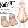 il_794xN.png [KABBIT ADDON] Human hip and Feet for Kabbit - For FDM and SLA Printing