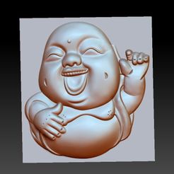 happyBuddha1.jpg STL-Datei happy little buddha kostenlos・Modell für 3D-Druck zum herunterladen, stlfilesfree