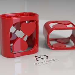 Rond-de-serviette-rouge.jpg Fichier STL Napkin ring - Rond de serviette・Design imprimable en 3D à télécharger