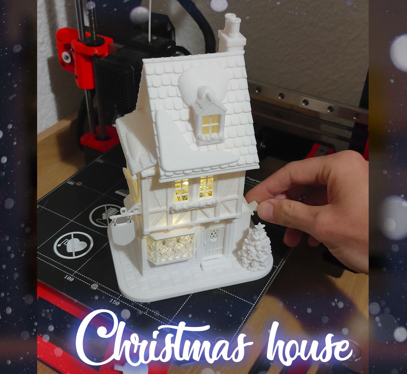 Christmas-House-ON-OFF-SAXF.jpg Download STL file Christmas house village 3D printed Christmas • 3D printing object, ScaleAccessoriesXF