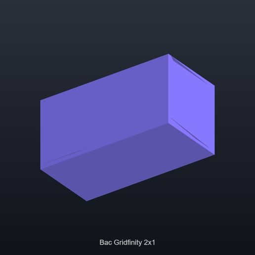 Bac Gridfinity 2x1 - Rangement modulaire
