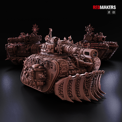 A1-Leman-Russ-Battle-Tank-renegades-and-heretics.png Файл 3D Легендарный боевой танк Renegade - Еретики・Модель для загрузки и 3D-печати, RedMakers