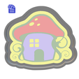 STL00921-1.png Fairy House Silicone Mold Housing Tray