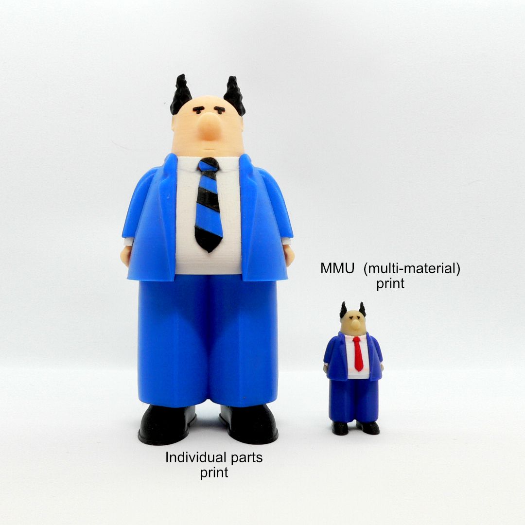 boss group mmu1.jpg Download free 3MF file Pointy Haired Boss - MMU • 3D printer model, reddadsteve