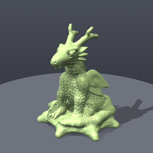 Forest Guardian Dragon – Bark Fantasy Dragon on a Root Stump, 100 mm | STL for FDM & Resin