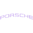 ecriture porsche.STL Porsche luminous logo