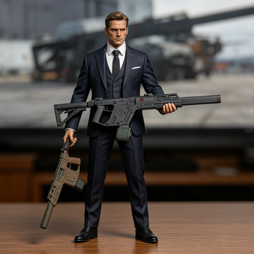 mzz-351 - US Kriss Vector CBR Submachine Gun - 3D Printable Model