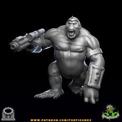 Ape-soldier-B.png Fichier 3D Scifi Ape Soldier B・Design pour imprimante 3D à télécharger