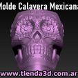 molde-calavera-mexicana.jpg Mexican Skull Pot Mold