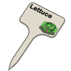 Laitue_US_1.png STL-Datei Lettuce Signs / Labels for garden・Design für 3D-Drucker zum herunterladen