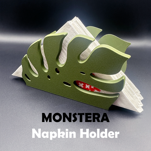 Porta-guardanapos em forma de folha de monstera
