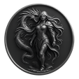DRAGON-GIRL-DRAGONS-FLAME-REVERSE.png DRAGONS FLAME COIN TOKEN DOUBLE SIDED
